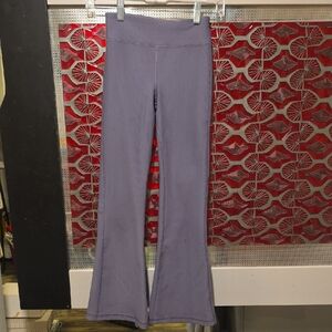 Yogalicious Girl's Lavender Ribbed Flare Pants